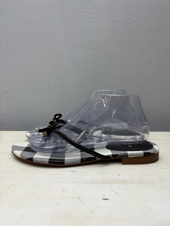 kate spade Shoes - Kate Spade Black/White Mistic Thong Sandals Size 8.5
